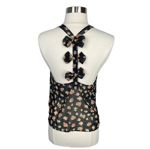 Forever 21 Sheer Floral Tank Top - Size Small